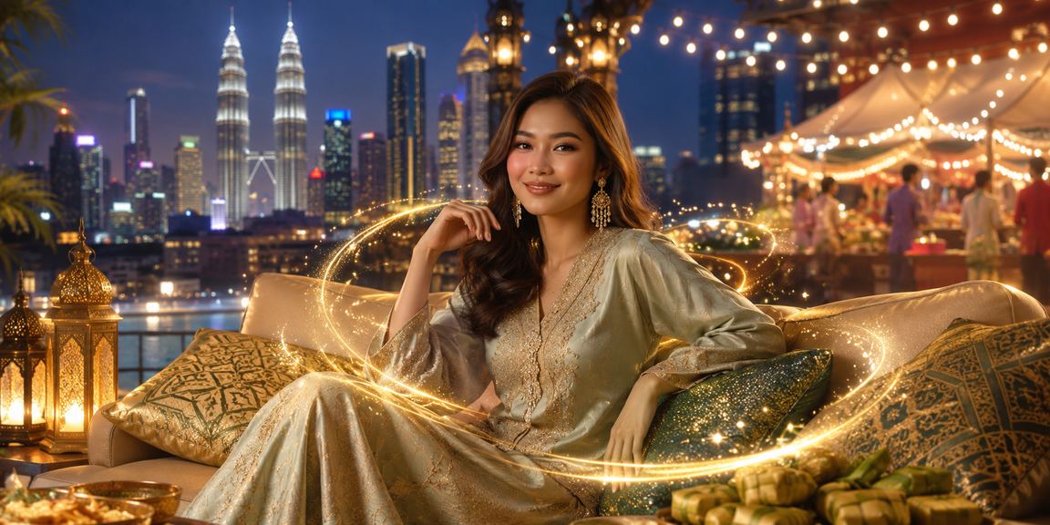 Suasana hiburan kasino mewah Hari Raya di Kuala Lumpur dengan permainan meja eksklusif